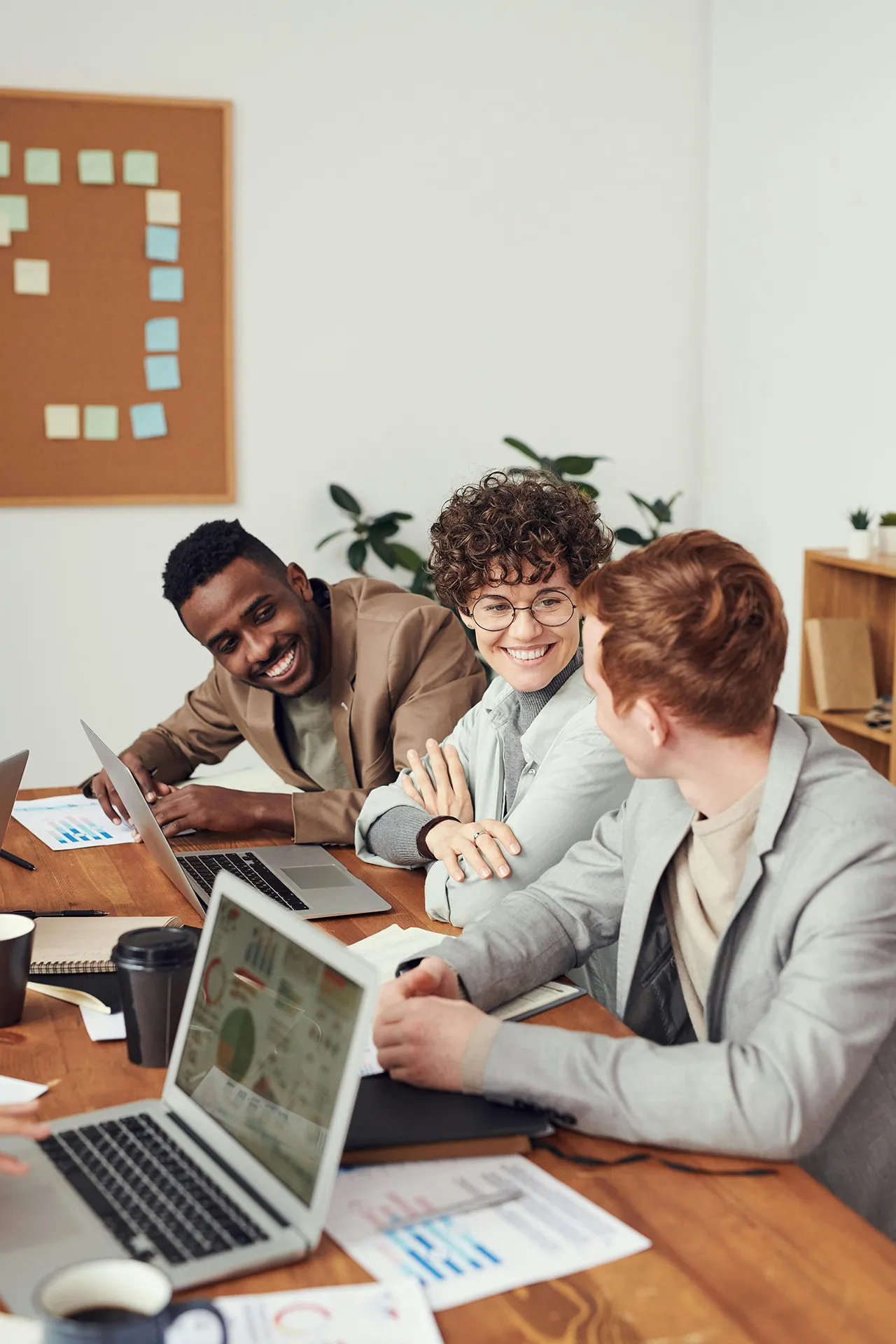 A team collaborating at a workplace